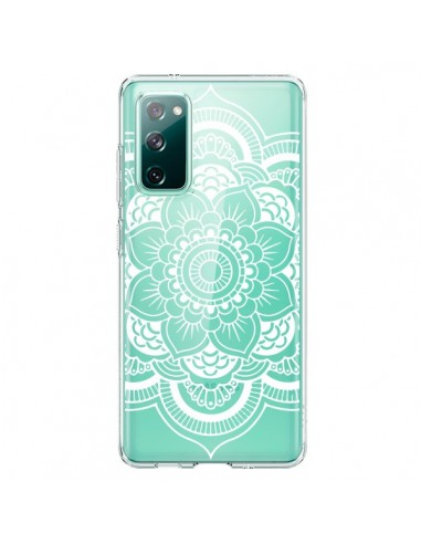 Coque Samsung Galaxy S20 Mandala Blanc Azteque Transparente - Nico