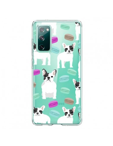 Coque Samsung Galaxy S20 Chiens Bulldog Français Macarons Transparente - Pet Friendly