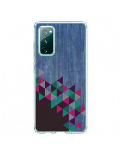 Coque Samsung Galaxy S20 Wood Bois Azteque Triangles...