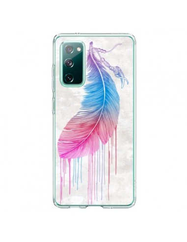 Coque Samsung Galaxy S20 Plume arc-en-ciel - Rachel Caldwell