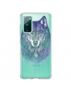 Coque Samsung Galaxy S20 Loup Wolf Animal Transparente -...