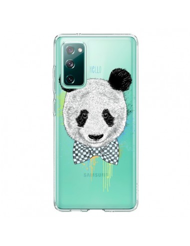 Coque Samsung Galaxy S20 Panda Noeud Papillon Transparente - Rachel Caldwell