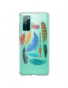 Coque Samsung Galaxy S20 Plume Feather Couleur...