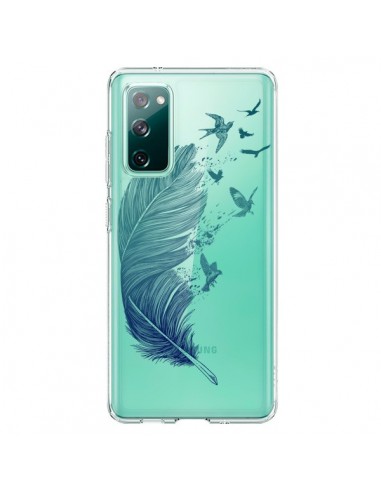 Coque Samsung Galaxy S20 Plume Feather Fly Away Transparente - Rachel Caldwell