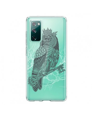 Coque Samsung Galaxy S20 Owl King Chouette Hibou Roi Transparente - Rachel Caldwell