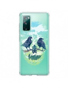 Coque Samsung Galaxy S20 Tête de Mort Nature Transparente...