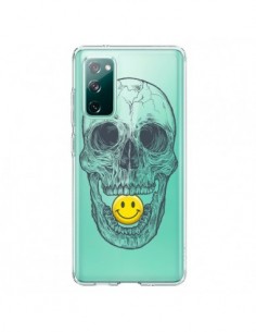 Coque Samsung Galaxy S20 Tête de Mort Smiley Transparente...