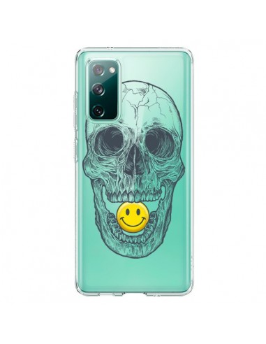 Coque Samsung Galaxy S20 Tête de Mort Smiley Transparente - Rachel Caldwell