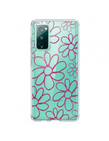 Coque Samsung Galaxy S20 Flower Garden Pink Fleur Transparente - Sylvia Cook