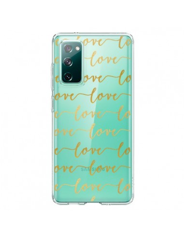 Coque Samsung Galaxy S20 Love Amour Repeating Transparente - Sylvia Cook