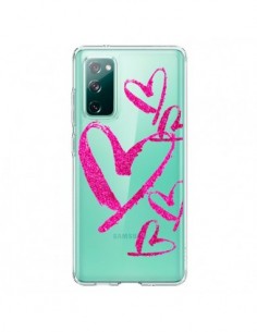 Coque Samsung Galaxy S20 Pink Heart Coeur Rose...