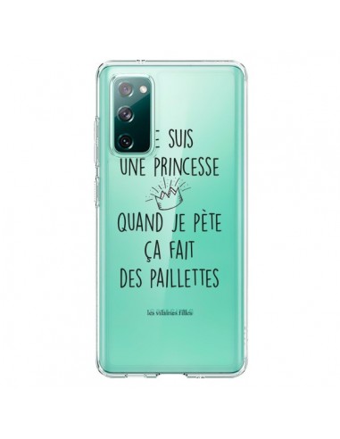 Coque Samsung Galaxy S20 Je suis une princesse quand je pète ça fait des paillettes - Les Vilaines Filles