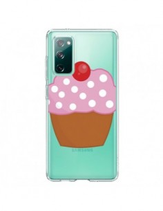Coque Samsung Galaxy S20 Cupcake Cerise Transparente -...