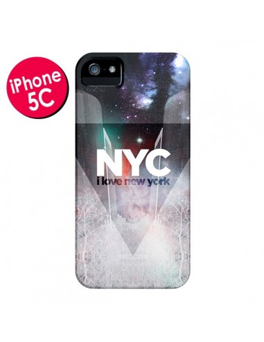 Coque I Love New York City Bleu pour iPhone 5C - Javier Martinez