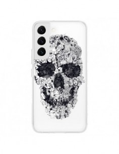 Coque Samsung Galaxy S22 5G Doodle Skull Dessin Tête de...