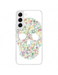 Coque Samsung Galaxy S22 5G Flower Skull Tête de Mort -...
