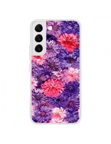 Coque Samsung Galaxy S22 5G Fleurs Violettes Flower Storm - Asano Yamazaki