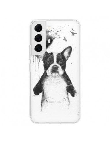 Coque Samsung Galaxy S22 5G Love Bulldog Dog Chien Transparente - Balazs Solti