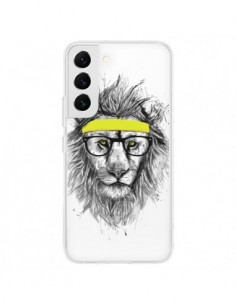 Coque Samsung Galaxy S22 5G Hipster Lion Transparente -...
