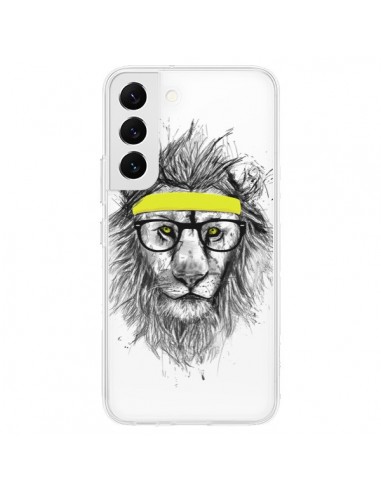 Coque Samsung Galaxy S22 5G Hipster Lion Transparente - Balazs Solti