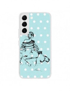 Coque Samsung Galaxy S22 5G Croquis Pois Femme Fashion...