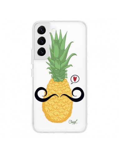 Coque Samsung Galaxy S22 5G Ananas Moustache Transparente - Chapo