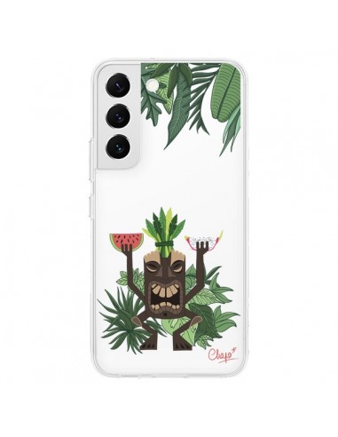 Coque Samsung Galaxy S22 5G Tiki Thailande Jungle Bois Transparente - Chapo