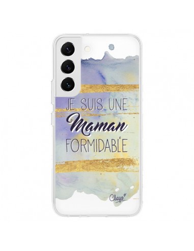 Coque Samsung Galaxy S22 5G Je suis une Maman Formidable Violet Transparente - Chapo