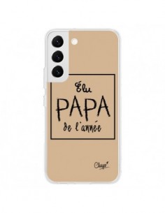 Coque Samsung Galaxy S22 5G Elu Papa de l'Année Beige -...