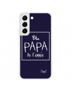Coque Samsung Galaxy S22 5G Elu Papa de l'Année Bleu...