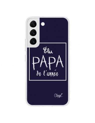 Coque Samsung Galaxy S22 5G Elu Papa de l'Année Bleu Marine - Chapo