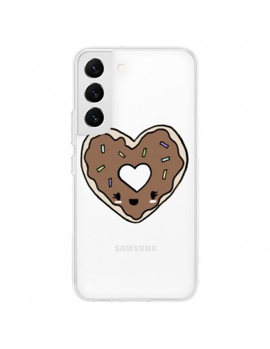 Coque Samsung Galaxy S22 5G Donuts Heart Coeur Chocolat Transparente - Claudia Ramos