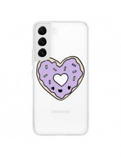 Coque Samsung Galaxy S22 5G Donuts Heart Coeur Violet...