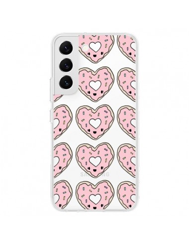 Coque Samsung Galaxy S22 5G Donuts Heart Coeur Rose Pink Transparente - Claudia Ramos