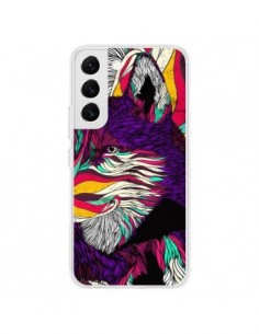 Coque Samsung Galaxy S22 5G Color Husky Chien Loup -...