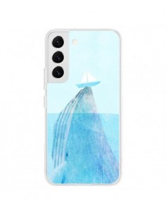 Coque Samsung Galaxy S22 5G Baleine Whale Bateau Mer -...