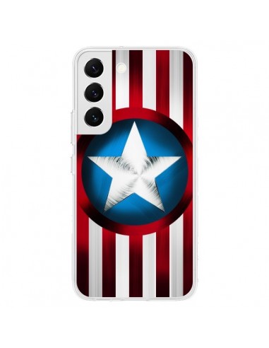 Coque Samsung Galaxy S22 5G Captain America Great Defender - Eleaxart