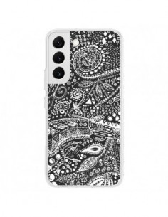 Coque Samsung Galaxy S22 5G Azteque Noir et Blanc - Eleaxart