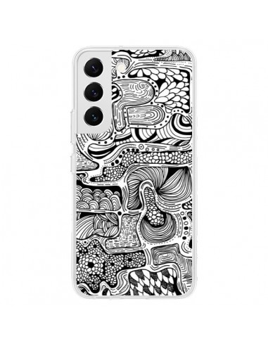 Coque Samsung Galaxy S22 5G Reflejo Reflet Noir et Blanc - Eleaxart