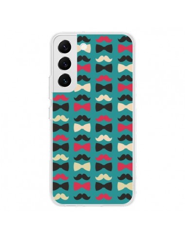Coque Samsung Galaxy S22 5G Hipster Moustache Noeud Papillon - Eleaxart