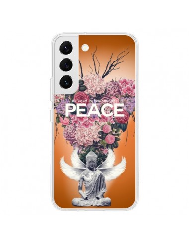 Coque Samsung Galaxy S22 5G Peace Fleurs Buddha - Eleaxart