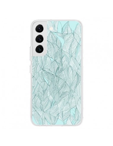 Coque Samsung Galaxy S22 5G Courbes Meandre Bleu Vert Nuageux -  Léa Clément