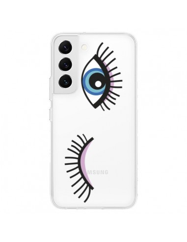 Coque Samsung Galaxy S22 5G Eyes Oeil Yeux Bleus Transparente -  Léa Clément