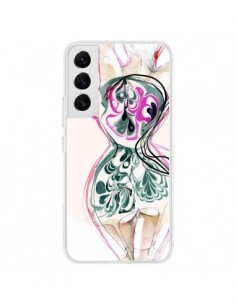 Coque Samsung Galaxy S22 5G Femme en fleurs - Elisaveta...