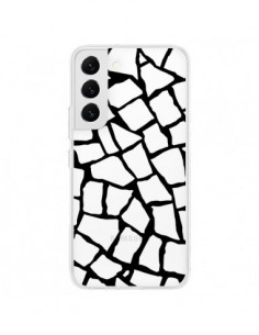 Coque Samsung Galaxy S22 5G Girafe Mosaïque Noir...