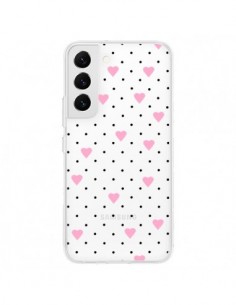 Coque Samsung Galaxy S22 5G Point Coeur Rose Pin Point...