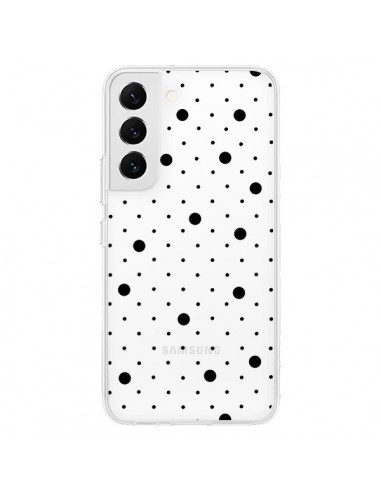 Coque Samsung Galaxy S22 5G Point Noir Pin Point Transparente - Project M