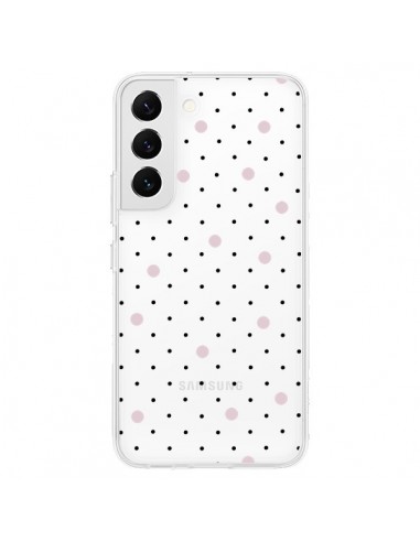 Coque Samsung Galaxy S22 5G Point Rose Pin Point Transparente - Project M