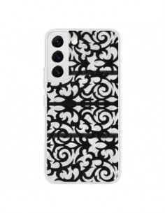 Coque Samsung Galaxy S22 5G Abstrait Noir et Blanc -...