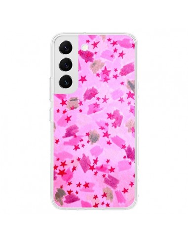 Coque Samsung Galaxy S22 5G Stars Etoiles Roses - Ebi Emporium